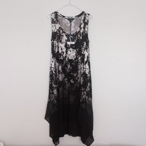 Simply Vera Vera Wang Black and White Asymmetrical Dress